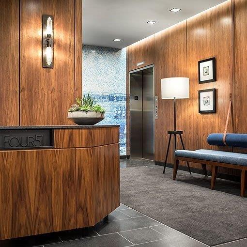 Office Lobby in Dark Cherry